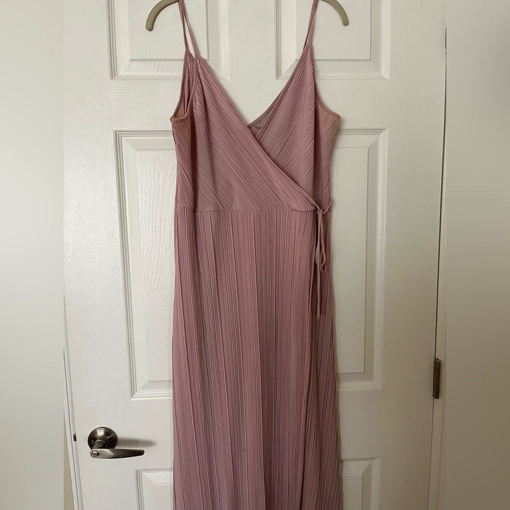 H&M Pleated Light Pink Dress - L